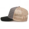 Quilted Cap - Grey/Ivory/Black - Side Profile Left