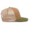 Quilted Cap - Khaki/Ivory/Olive - Side Profile Right